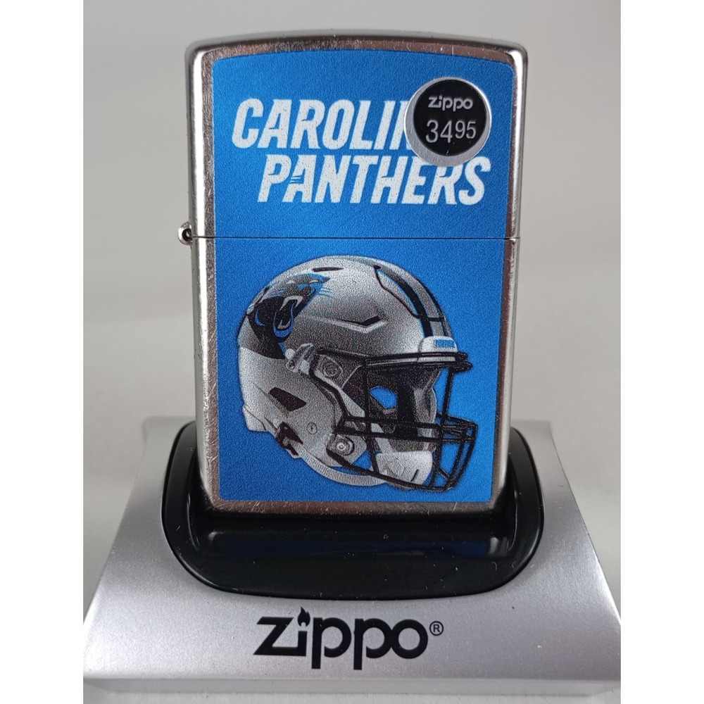 Brand New in Box Genuine Zippo NFL Lighter Carolina Panthers Football Helmet